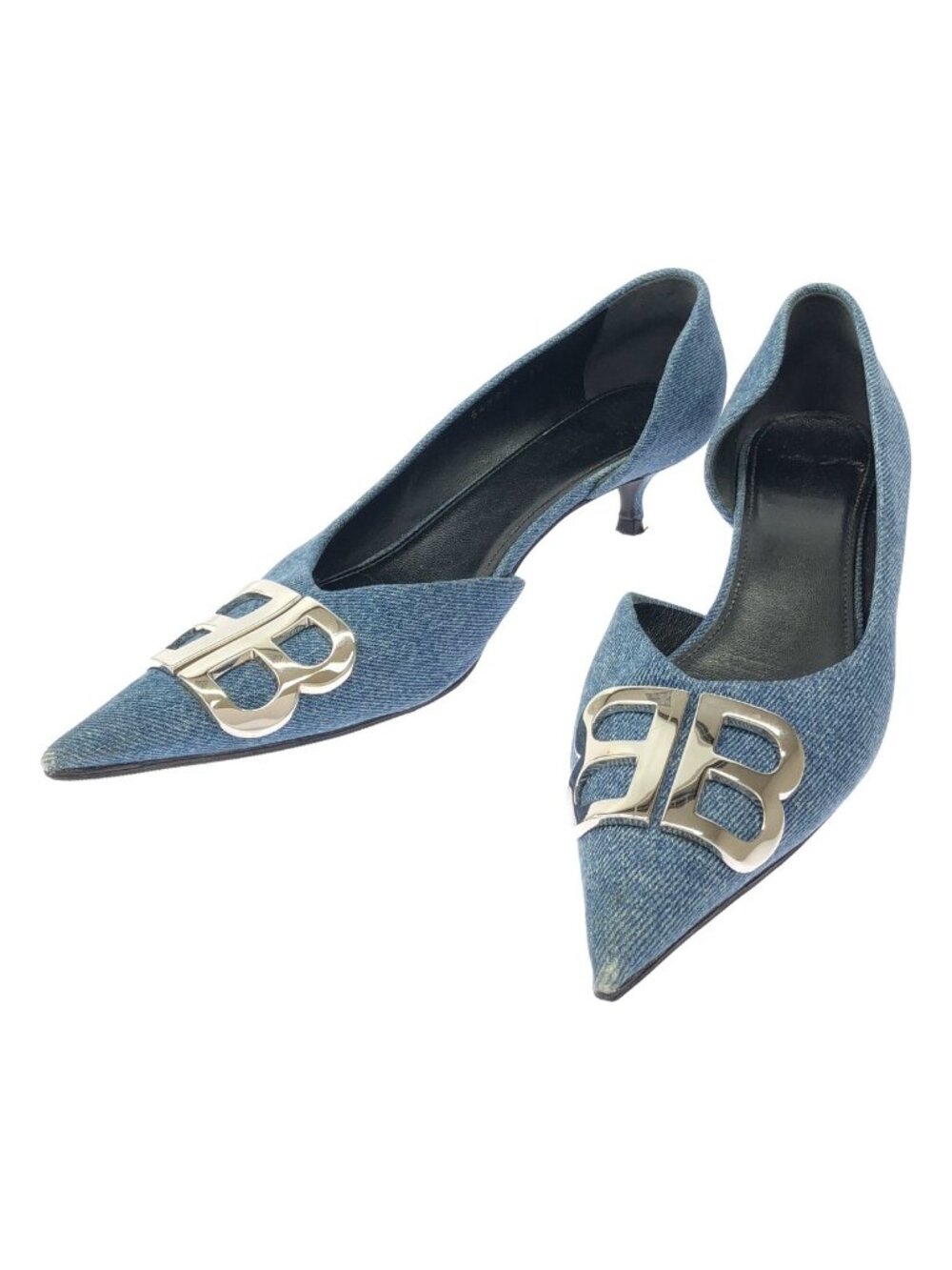 Balenciaga Denim Flat Pumps Indigo Blue